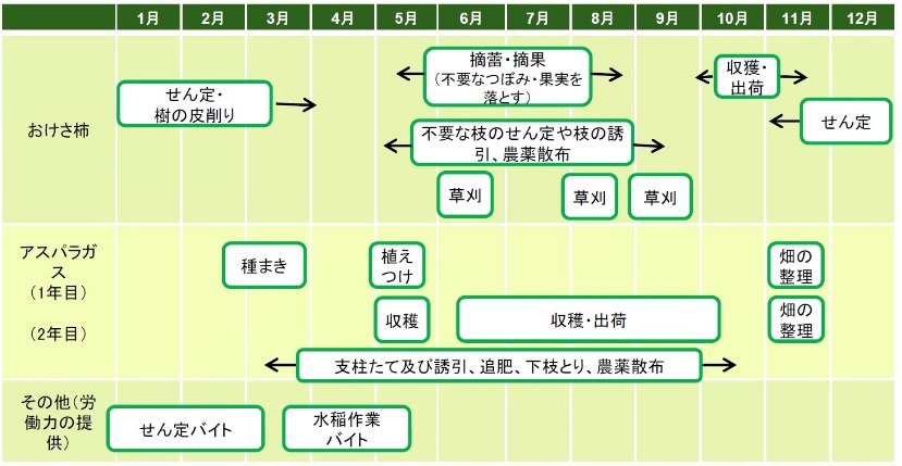 「１年間の主な農作業」の画像