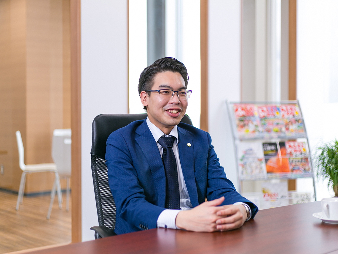 嶋田支店長は地元企業とのマッチング機会があればと語ります。