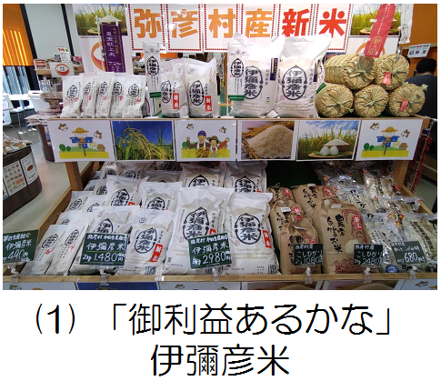 伊彌彦米記事へのリンク画像