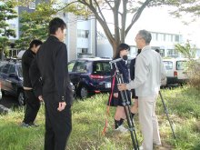 道路の騒音測定の写真