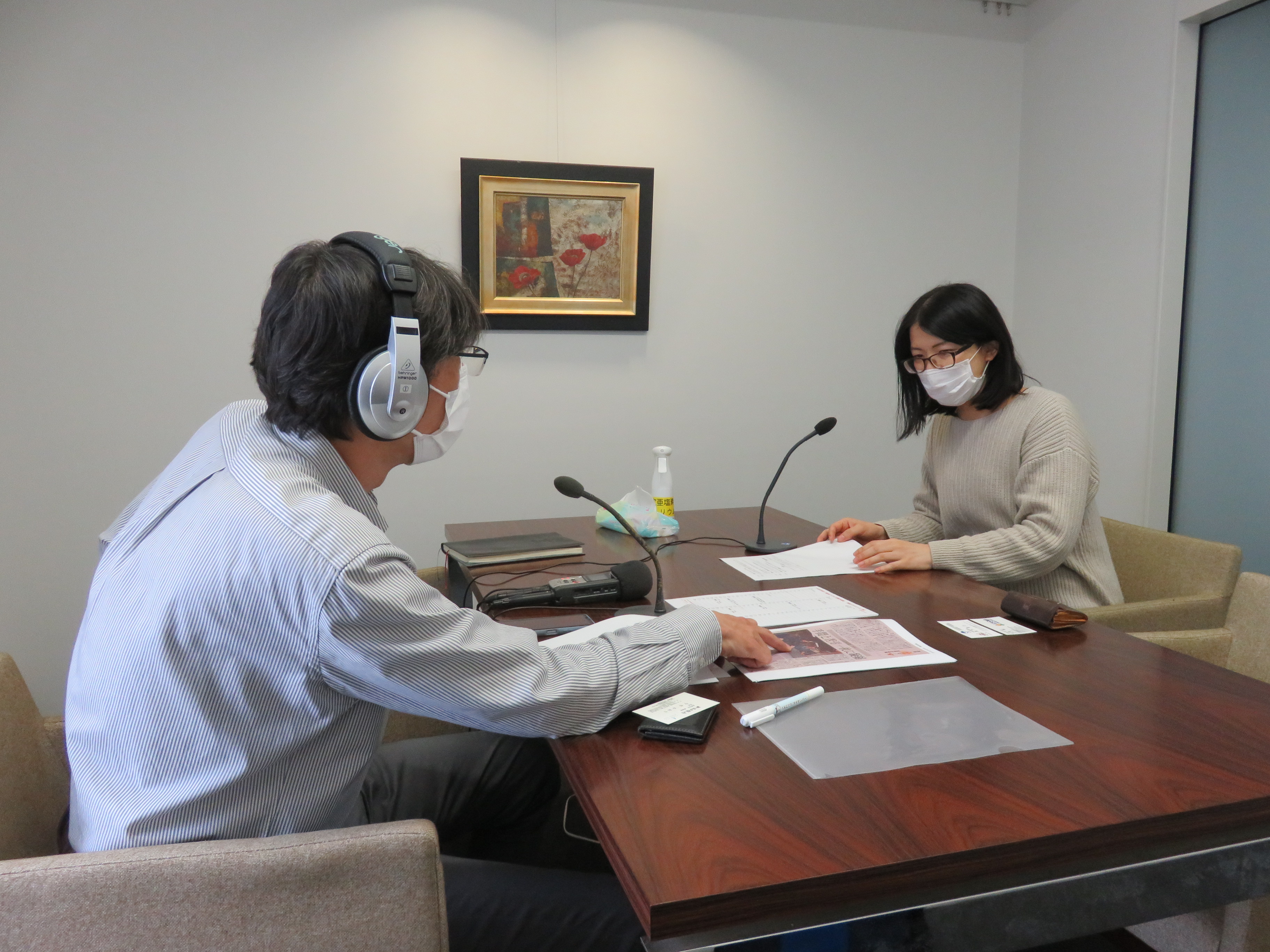 今井記者収録様子