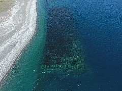 上空から見た潜堤