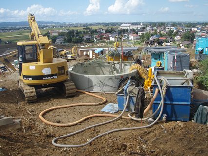 集水井筒（地下水を抜くための井戸）の画像