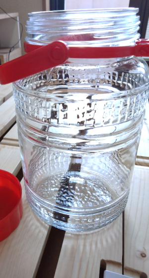 消毒したビンの写真