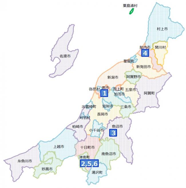 経営移譲を希望する酪農場の位置を示した地図です