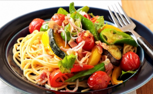 夏野菜のペペロンチーノ