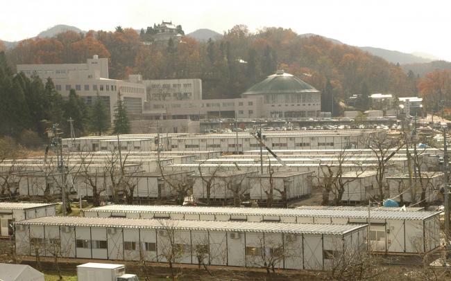 仮設住宅の外観（写真提供：長岡市）