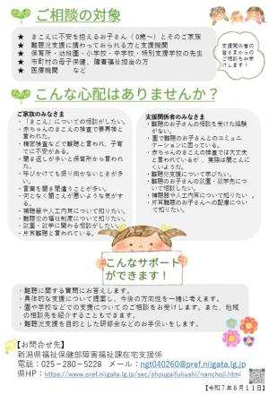 難聴児支援コーディネーターパンフレット裏面