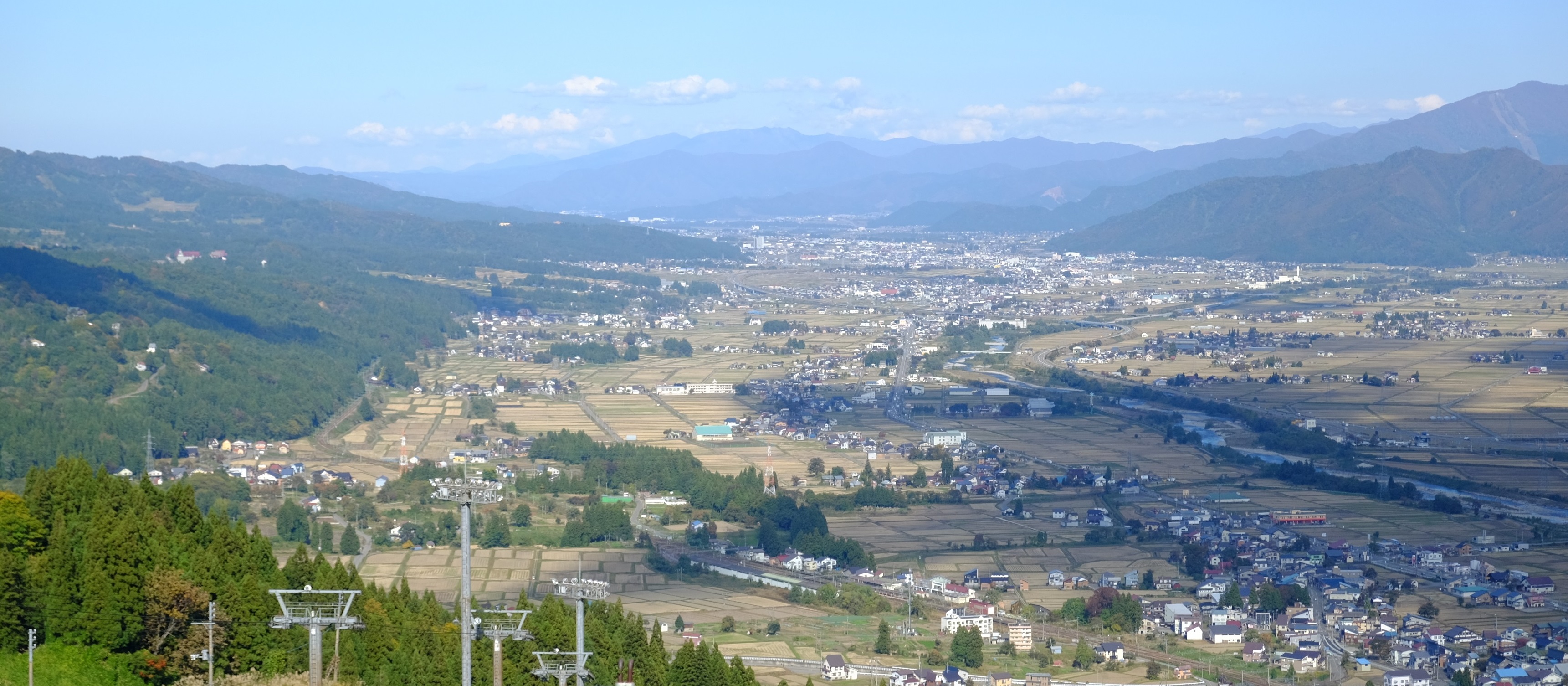 石打丸山スキー場からの眺望