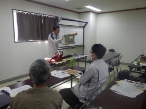 チェーンソーの目立てについての講義
