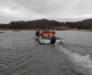 加茂湖での乗船クルーズ