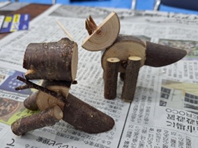 木の枝工作（動物）