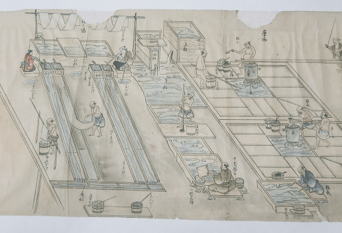 佐渡銀山往時之稼行絵巻(近影)の画像