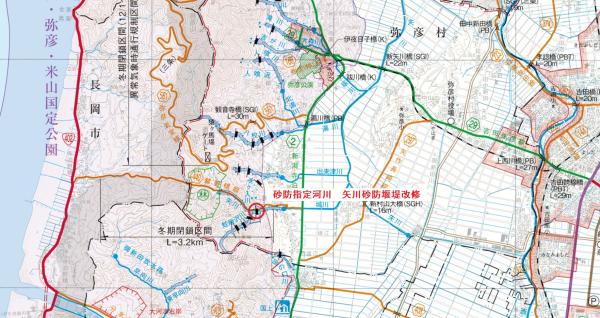 砂防事業(矢川位置図)