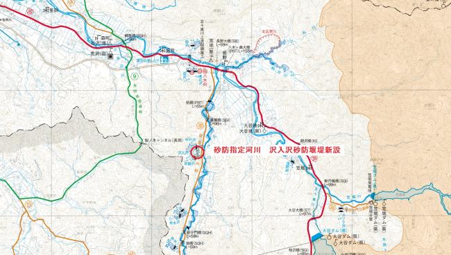 砂防事業(沢入沢位置図)