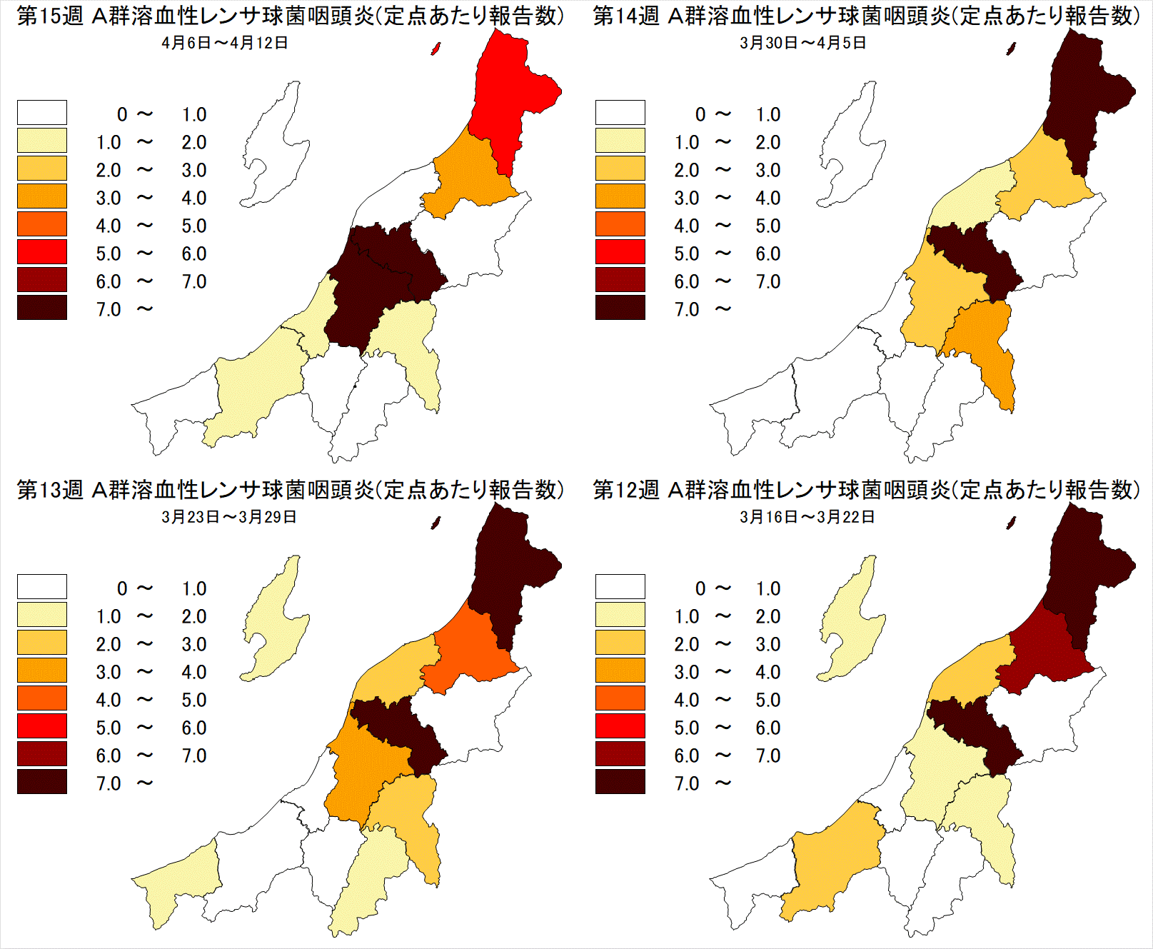 A群溶血性レンサ球菌咽頭炎（最近4週間）