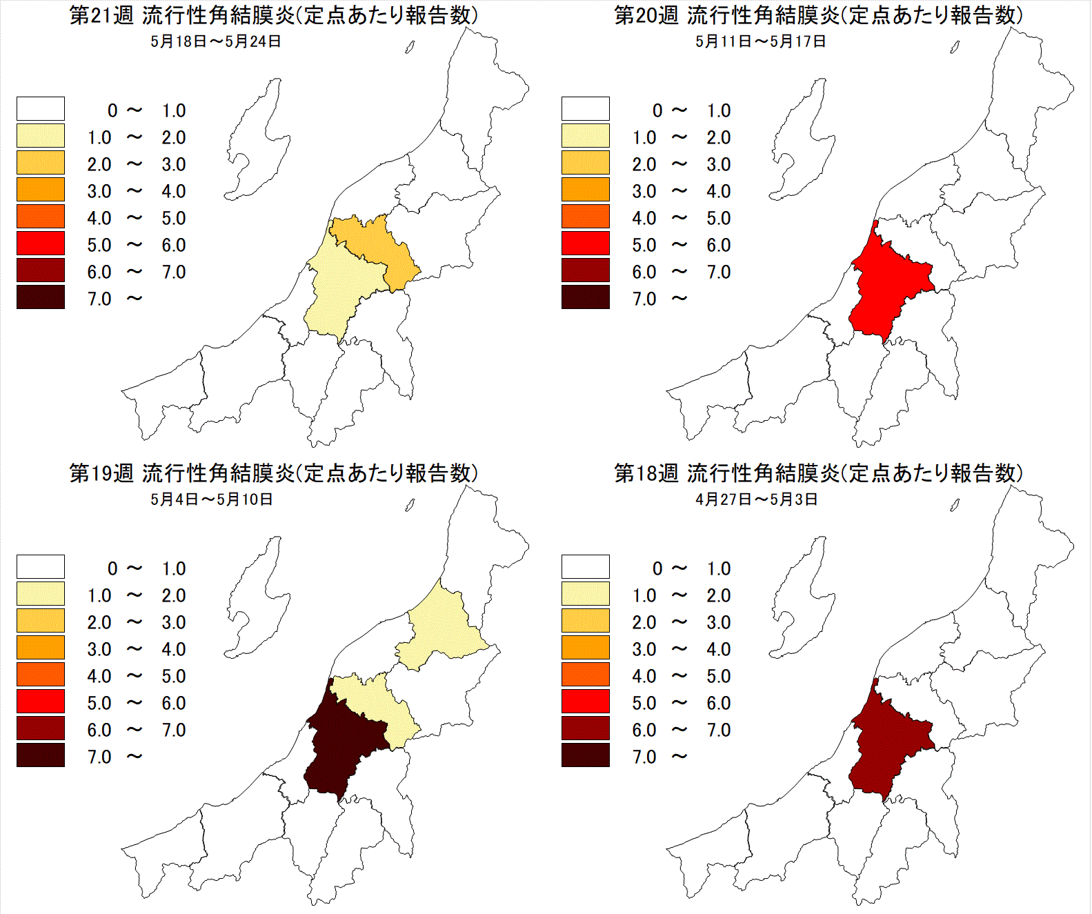 流行性角結膜炎（最近4週間）