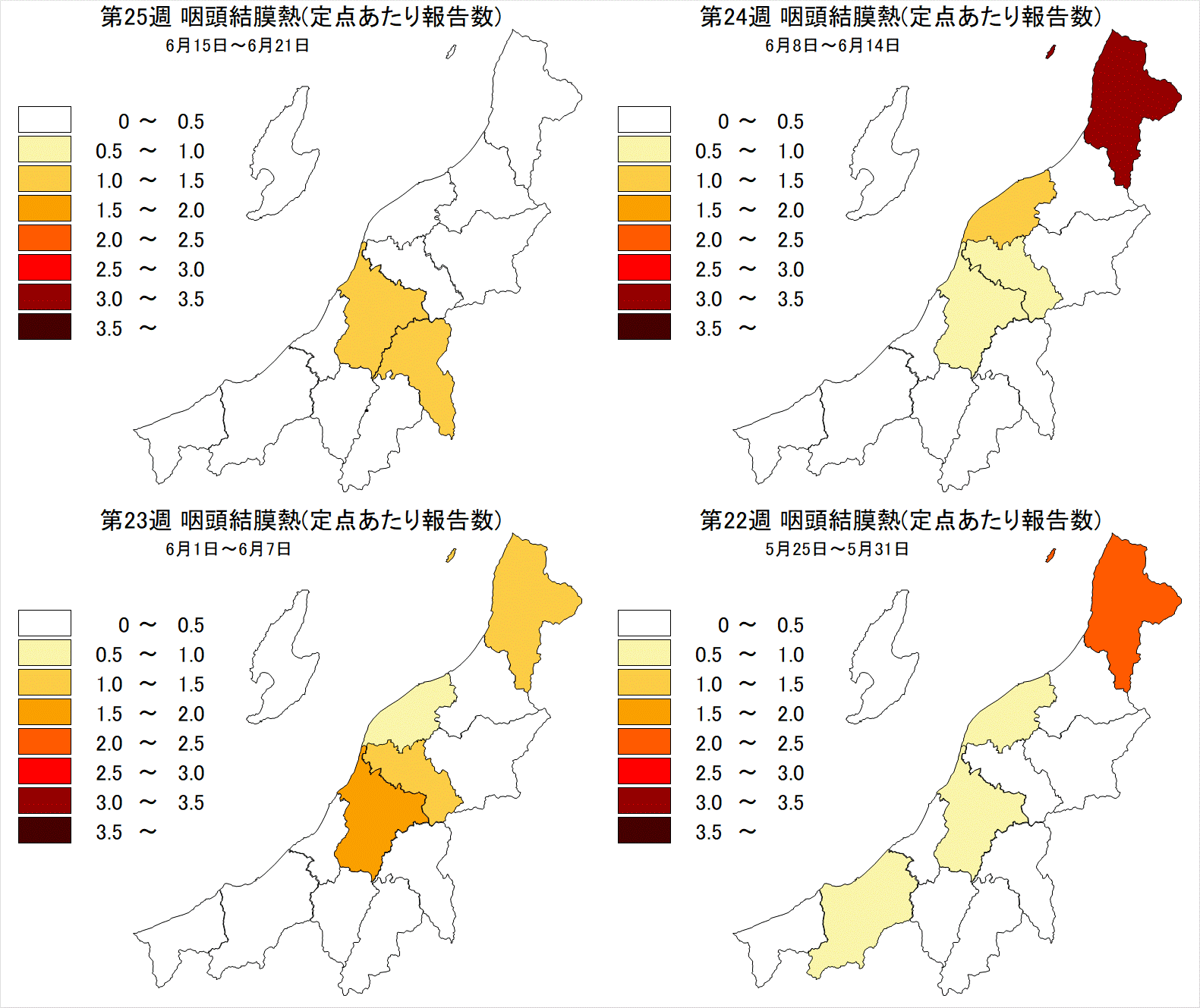 咽頭結膜熱（最近4週間）