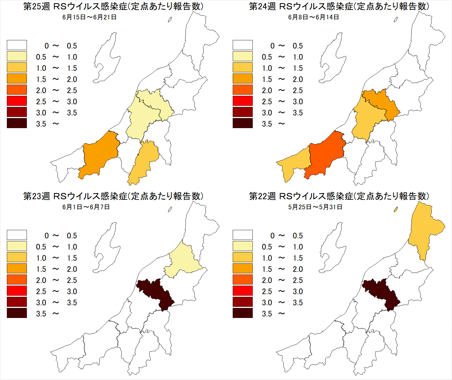 RSウイルス感染症（最近4週間）