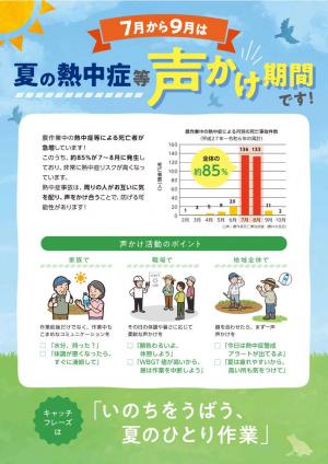農林水産省 熱中症等対策チラシ表面