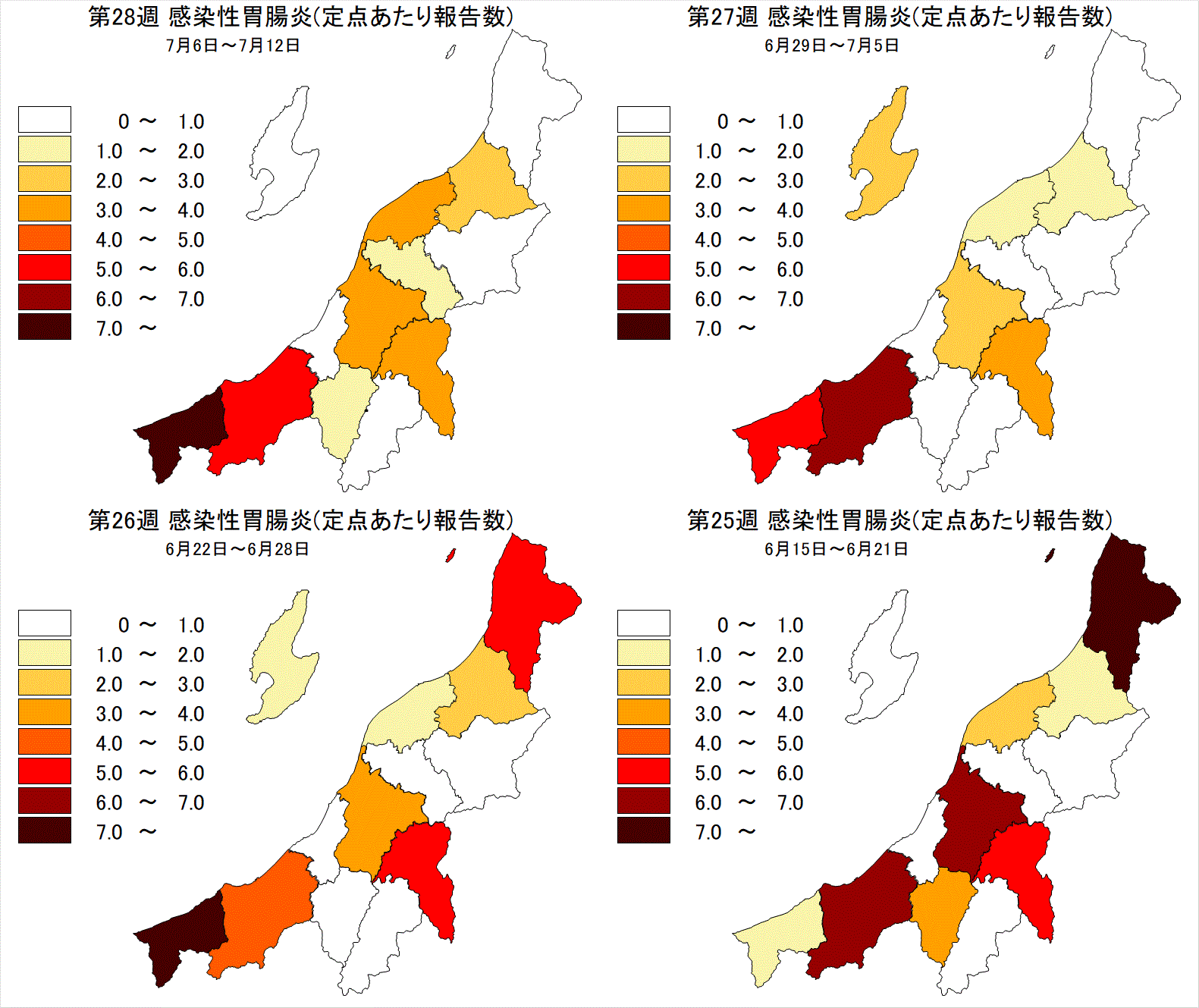 感染性胃腸炎（最近4週間）