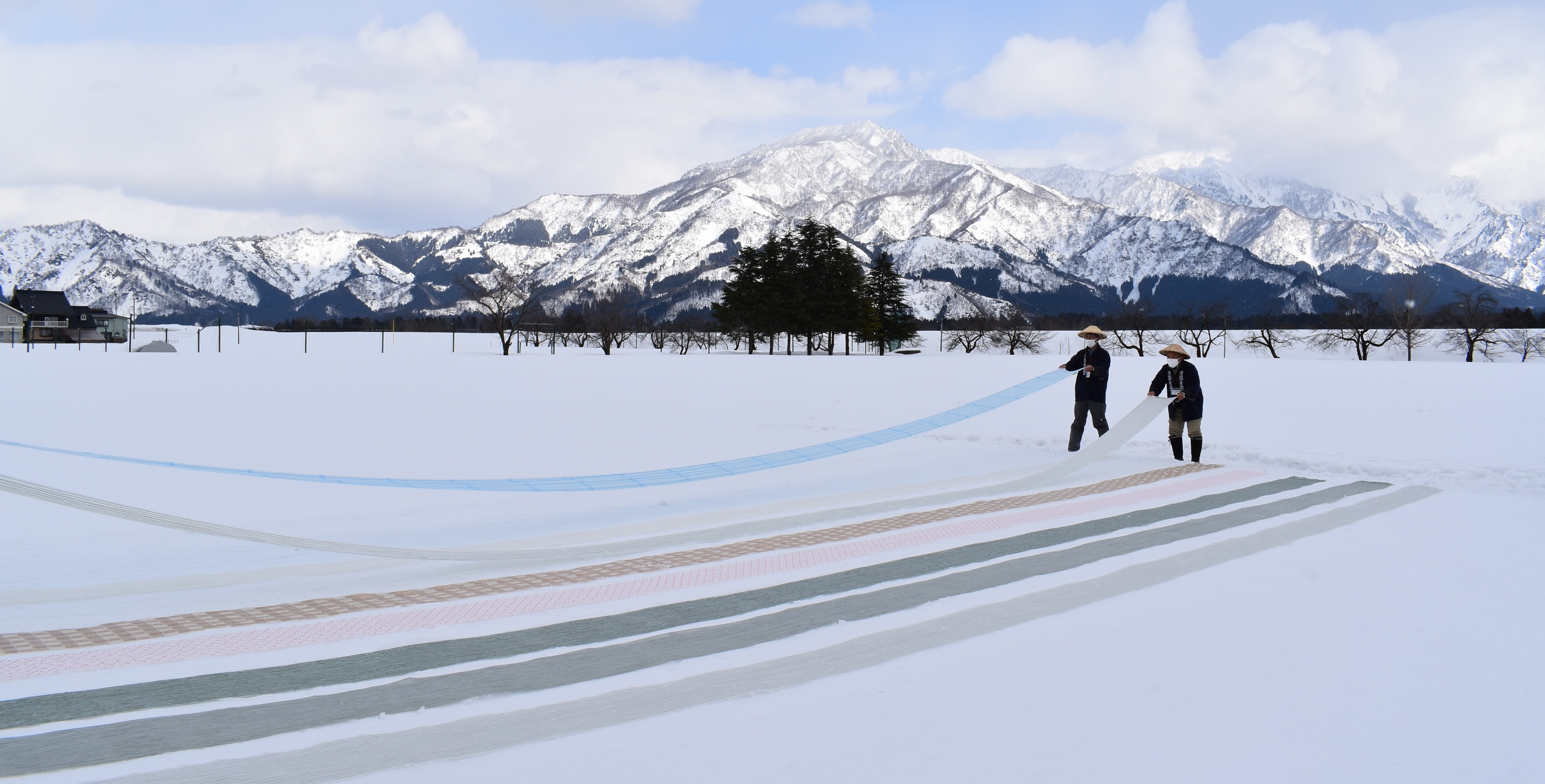 雪さらしの様子