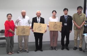 表彰式の様子(相川地区)