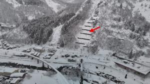 雪崩発生予防柵（中川原地区）