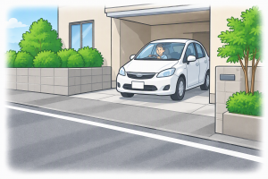 道路から住宅への乗り入れ施設