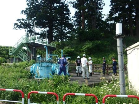 (7)大平沢川排水機場の点検の画像