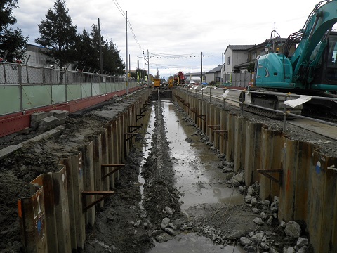 阿賀幹線用水路の工事状況の画像2