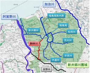 駒林川の位置の画像