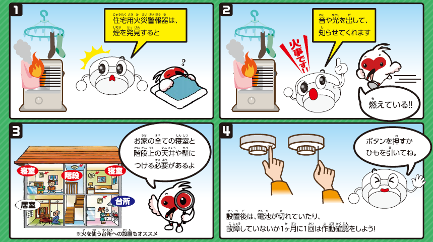 住宅用火災警報器の説明画像