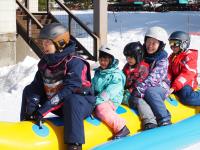 バナナボートを家族と一緒に