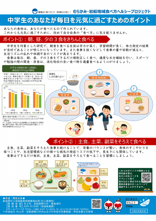 健康づくり啓発媒体(中学生向け)