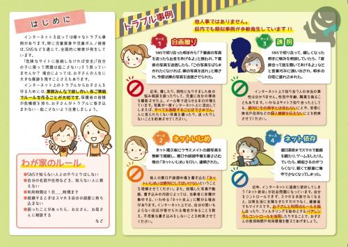 【保護者向け】スマートフォン等のインターネットトラブルからお子様を守るために（裏）