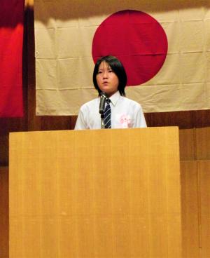 優秀賞受賞者の発表の様子です。