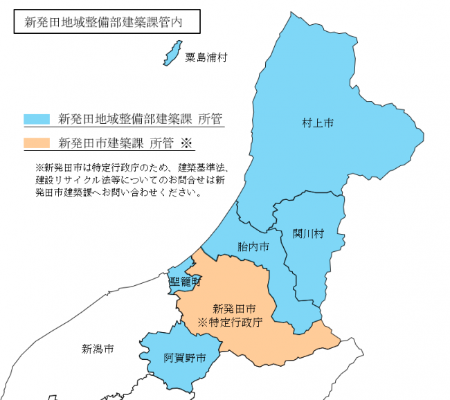 新発田地域整備部建築課管内