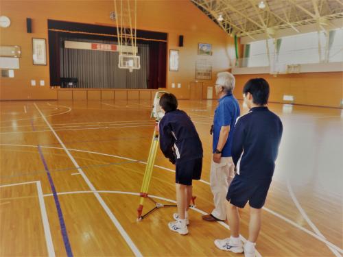 体験実習・測量体験（片貝中学校）
