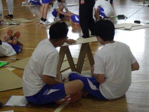 段ボール橋実習3