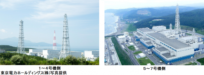 左:1~4号機側、右:5~7号機側